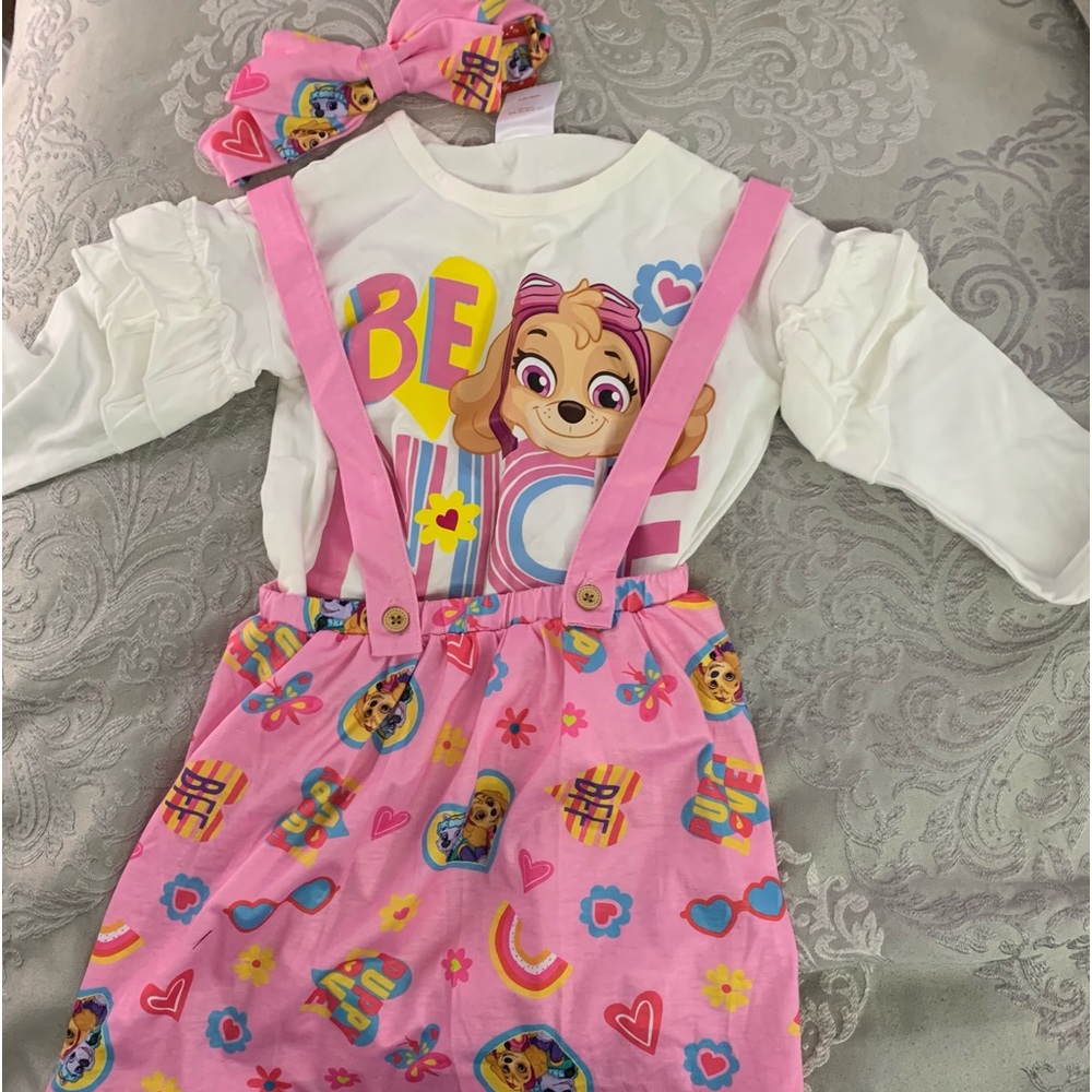 3pc paw patrol skirt set